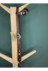 Bootshorse One ear headstall studs red gold chocolate colour