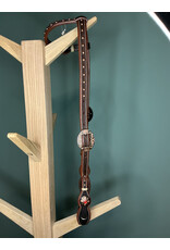 Bootshorse One ear headstall studs red gold chocolate colour