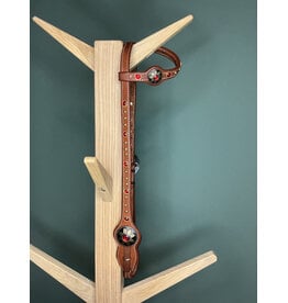 Bootshorse One ear headstall studs rood concho rood medium brown