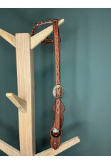 Bootshorse One ear headstall studs rood concho rood medium brown