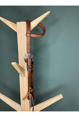 Bootshorse one ear headstall basic met flower gesp gold black medium brown