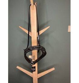 Bootshorse tie down zwart tooled leder