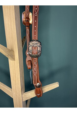 Bootshorse one ear headstall studs gold concho medium brown