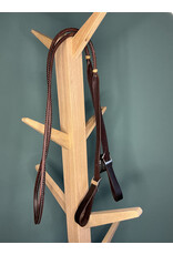 Bootshorse closed leather reins barrel/ Roping chocolate cplour