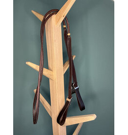 Bootshorse closed leather reins barrel/ Roping chocolate cplour