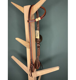 Bootshorse headstall one ear basic chocolate brown rawhide
