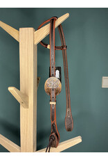 Bootshorse headstall one ear basic chocolate brown rawhide