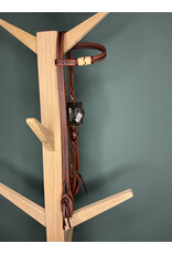 Bootshorse One ear headstall bark brown rawhide Roper concho