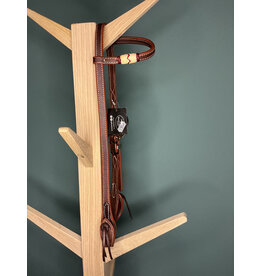 Bootshorse One ear headstall bark brown rawhide Roper concho
