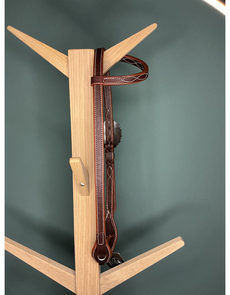 Bootshorse one ear headstall daek brown cross concho