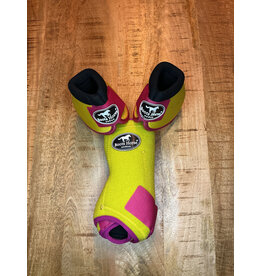 Bootshorse Beenbeschermers Front+belboots Yellow/Pink Size M
