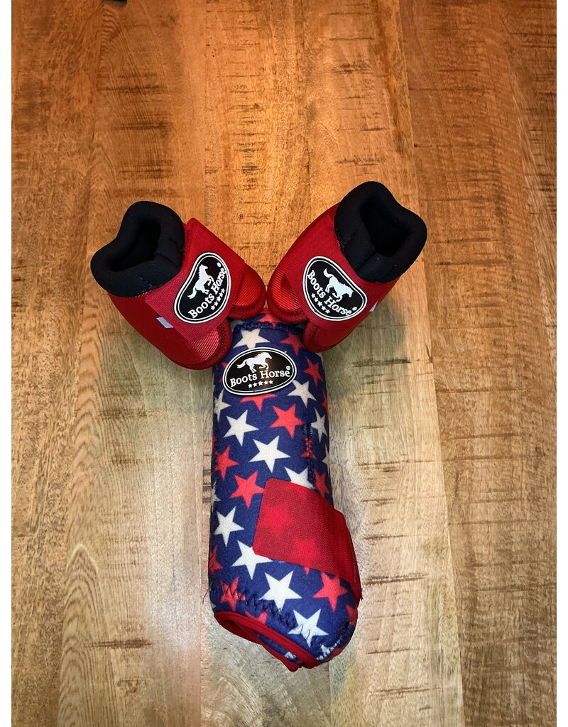 Bootshorse Beenbeschermers Front+Belboots Print Stars, Size M