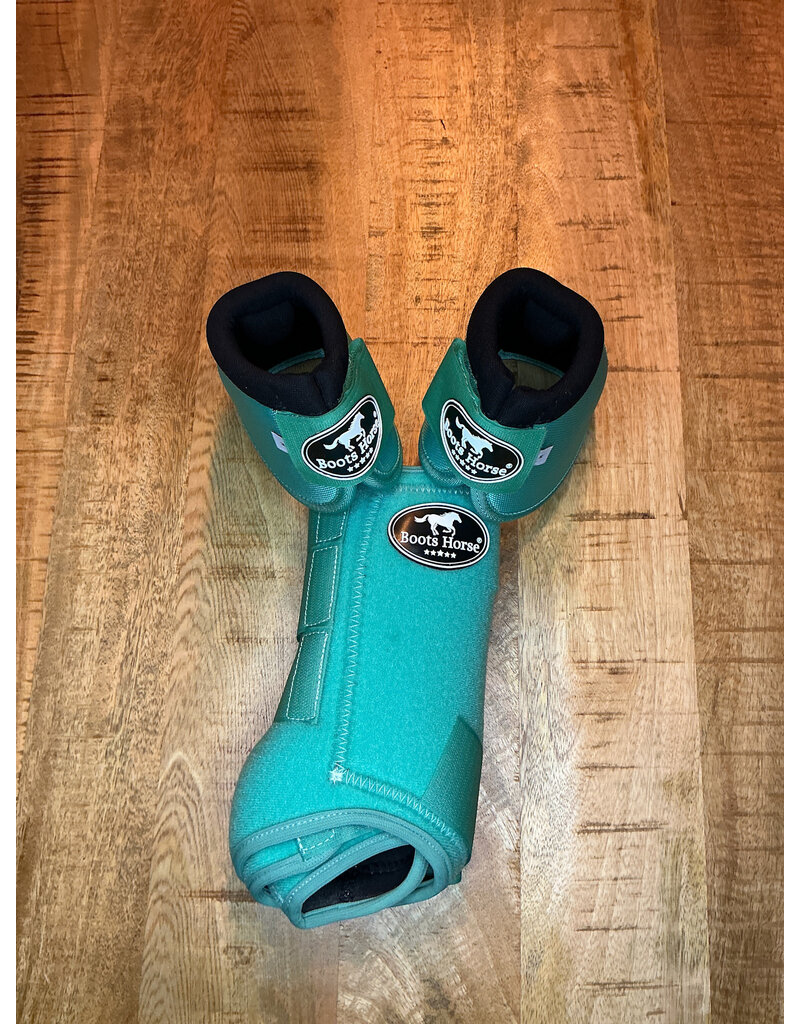 Bootshorse Beenbeschermers Front+Belboots Teal, Size M