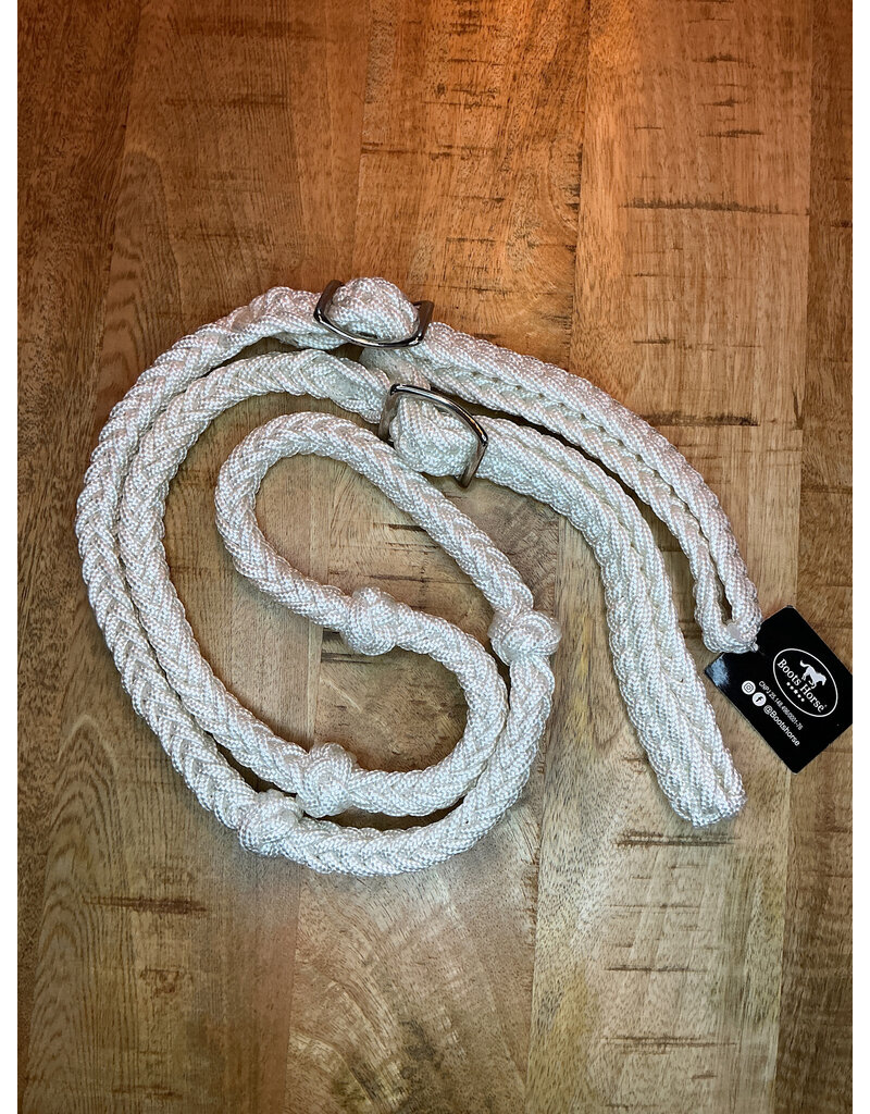 Bootshorse Barrel Reins Nylon White