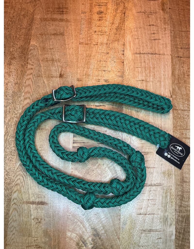Bootshorse Barrel Reins Nylon Green