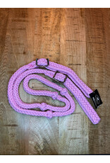 Bootshorse Barrel Reins Nylon Baby Pink