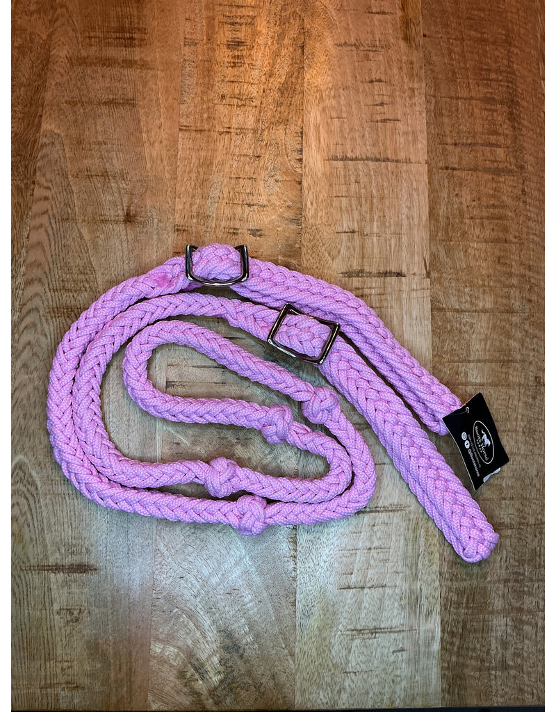 Bootshorse Barrel Reins Nylon Baby Pink