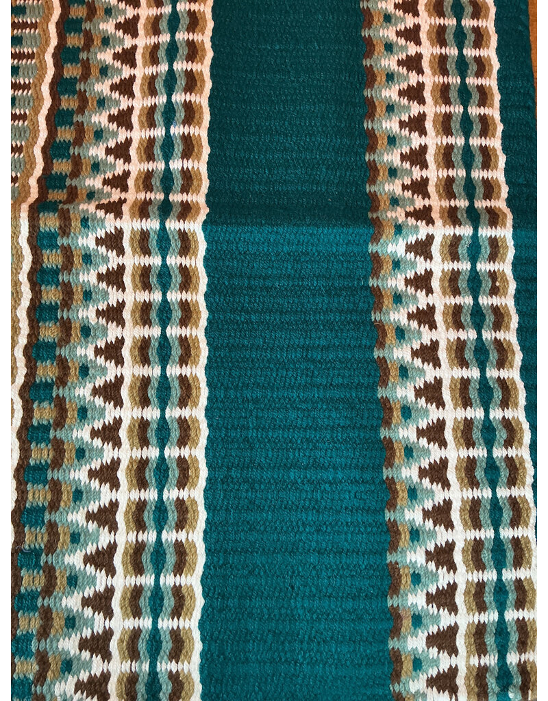 Bootshorse Show Blanket Print Teal/Brown/White 34-36inch