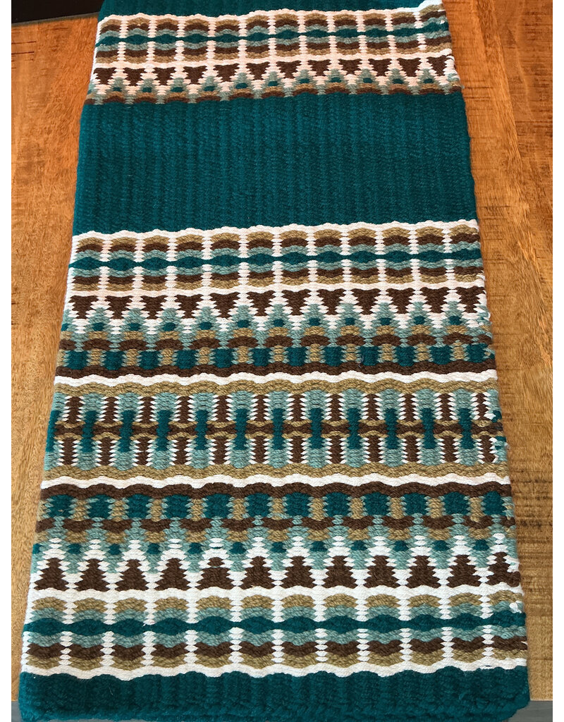 Bootshorse Show Blanket Print Teal/Brown/White 34-36inch