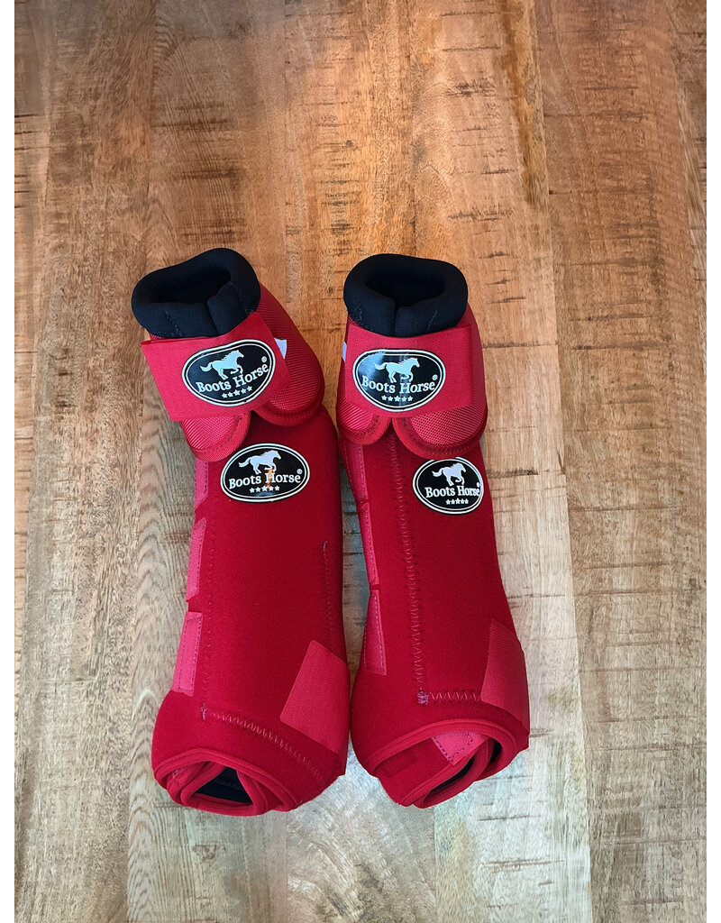 Bootshorse Beenbeschermer Set Voor+Achter+Belboots Red Size M