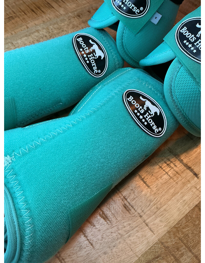 Bootshorse Beenbeschermer Set Voor+Achter+Belboots Teal Size M