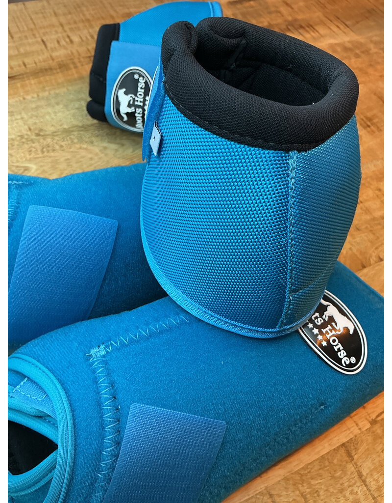 Bootshorse Beenbeschermer Set Voor+Achter+Belboots Turquoise Size M