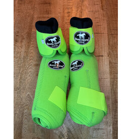 Bootshorse Beenbeschermer Set Voor+Achter+Belboots Lime Green Size M