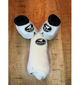 Bootshorse Beenbeschermer Set Front+Belboots White Size M