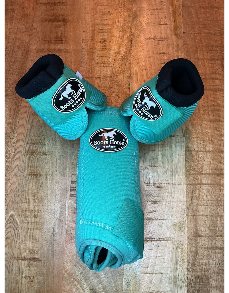 Bootshorse Beenbeschermer Set Front+Belboots Teal Size M