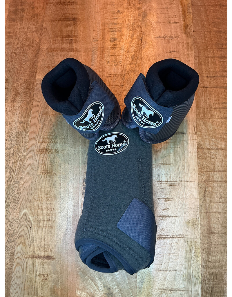 Bootshorse Beenbeschermer Set Front+Belboots Dark Grey Size M