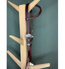 Bootshorse one ear headstall burgundy flower concho