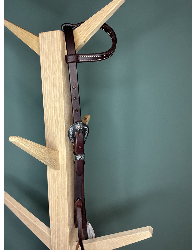 Bootshorse one ear headstall chocolate flower concho