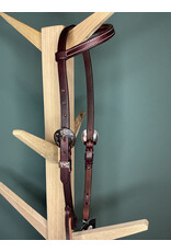 Bootshorse One ear headstall chocolate flower concho gold