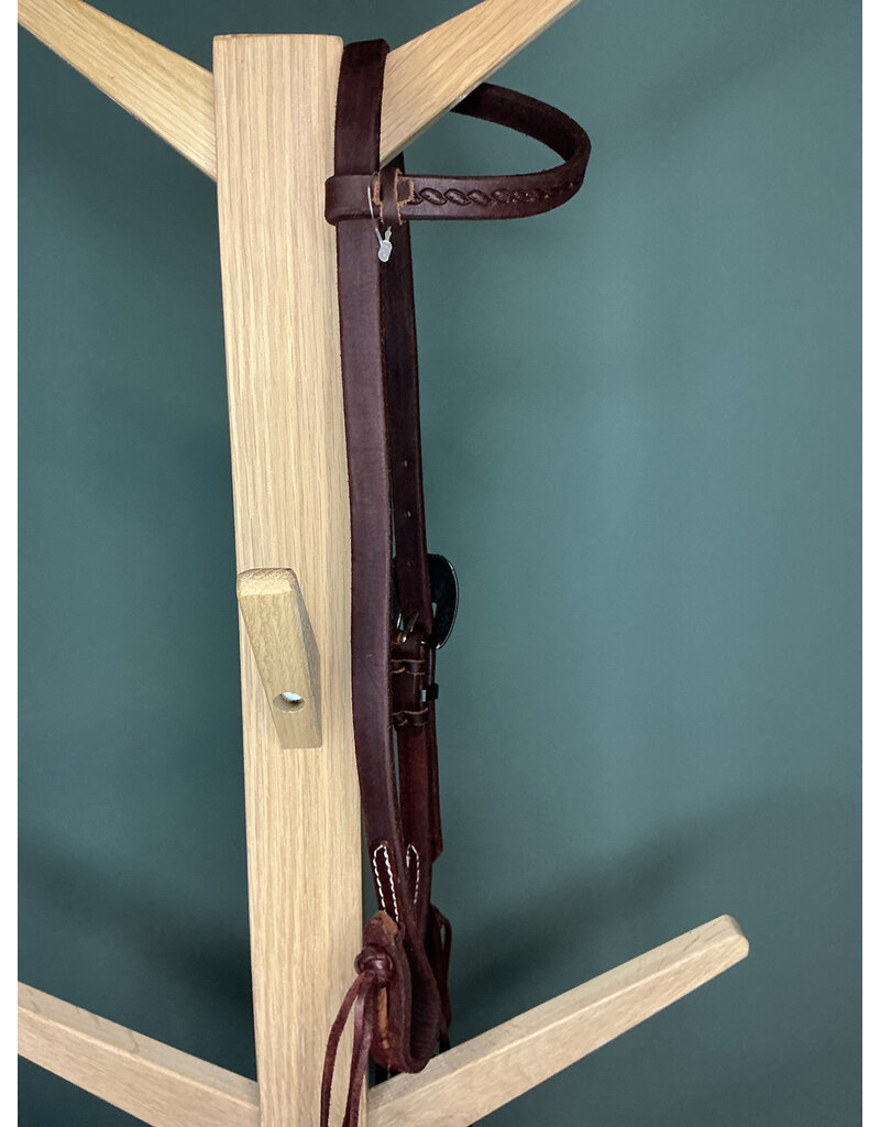 Bootshorse one ear headstall basic bull head concho cocolate