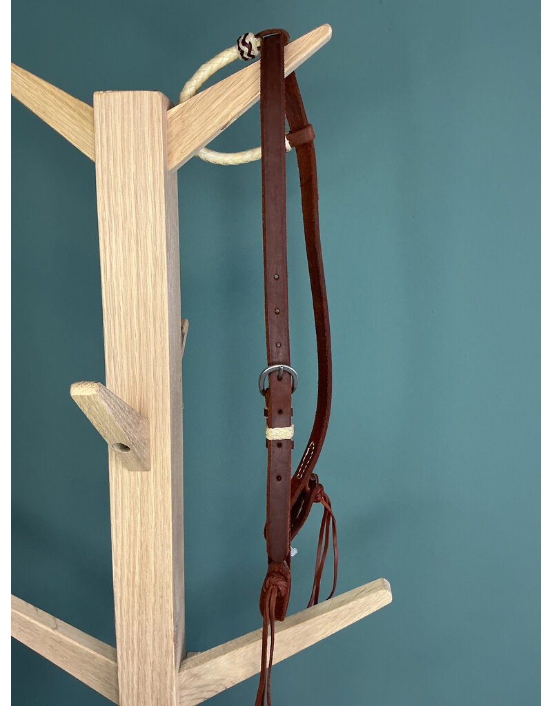 Bootshorse one ear haedstall basic rawhide dark brown