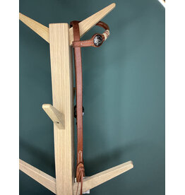 Bootshorse One eqr headstall rawhide flower concho medium brown