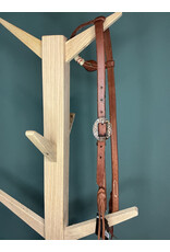 Bootshorse one ear headstall rawhide medium brown concho flower