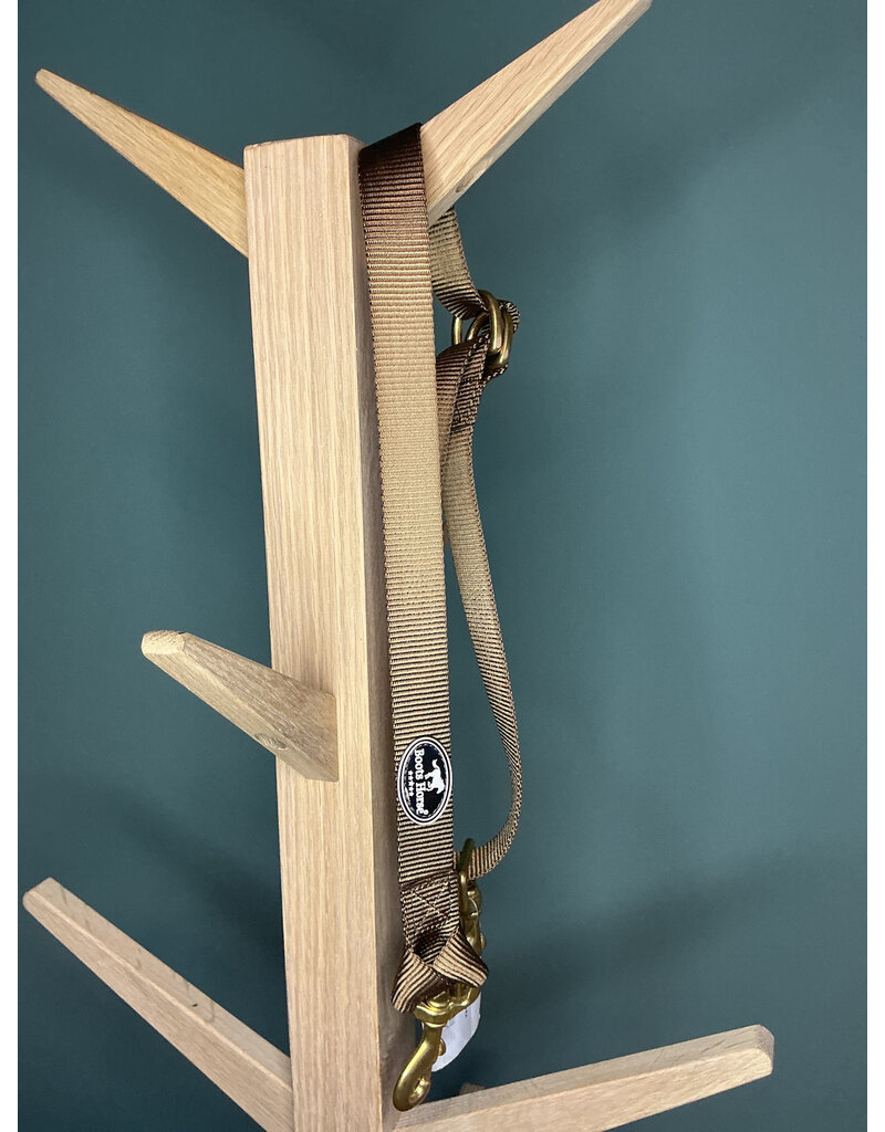 Bootshorse Tie down strap nylon bruin/goud