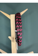 Bootshorse Leather barrel reins chocolat/purple braided