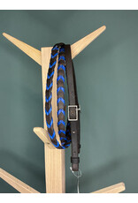 Bootshorse Leather barrel reins chocolat/royal blue