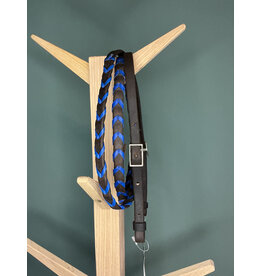 Bootshorse Leather barrel reins chocolat/royal blue