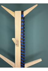 Bootshorse Leather barrel reins chocolat/royal blue