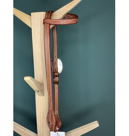 Bootshorse one ear headstall stithed and roping concho medium brown