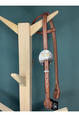 Bootshorse one ear headstall stithed and roping concho medium brown