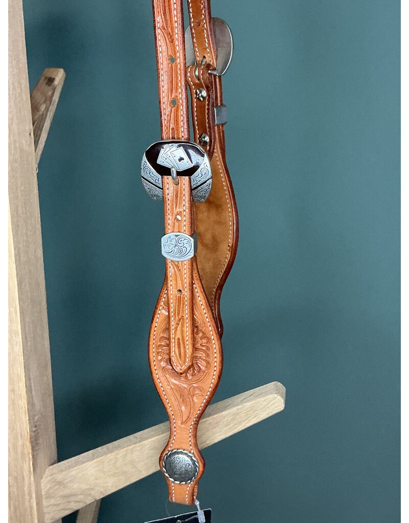 Bootshorse one ear headstall casino concho light brown
