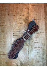 Twisted C Spurr Straps dark brown tolled