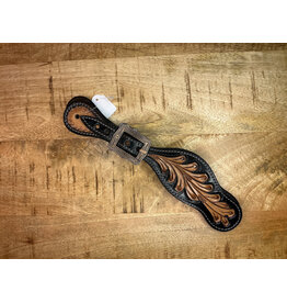 Twisted C Spurr straps black/medium brown