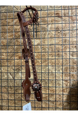 Bootshorse One Ear Headstall Dark Brown Bronze Flower Concho