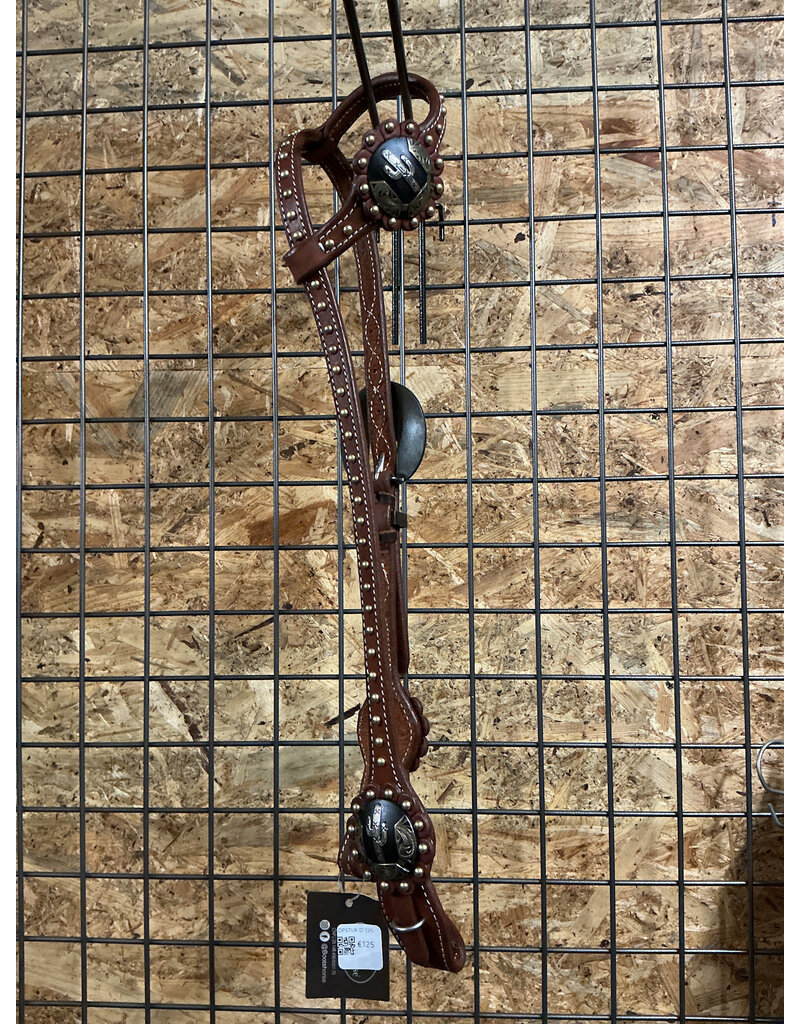 Bootshorse One Ear Headstall Cactus Concho Dark Brown