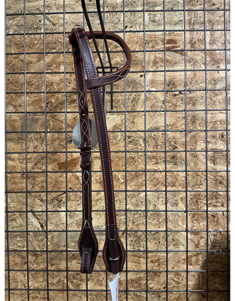 Bootshorse One Ear Headstall Roping Concho Dark Brown